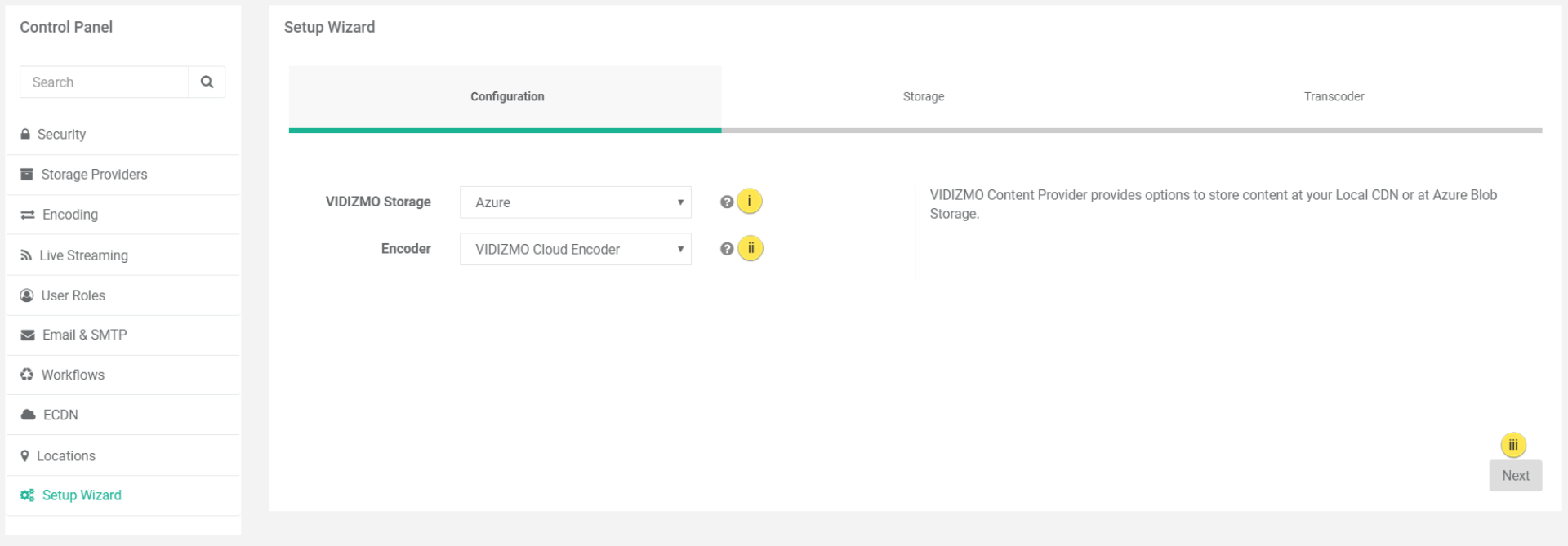 Configuration Tab
