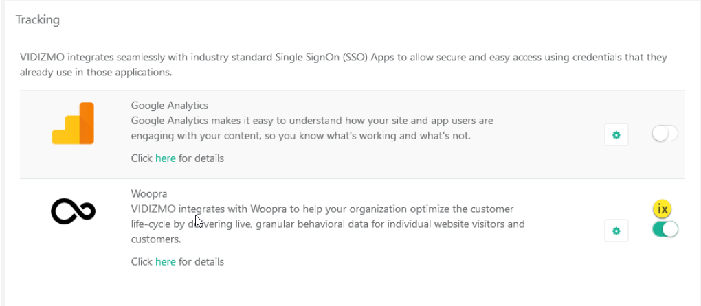 Enable Woopra Tracking