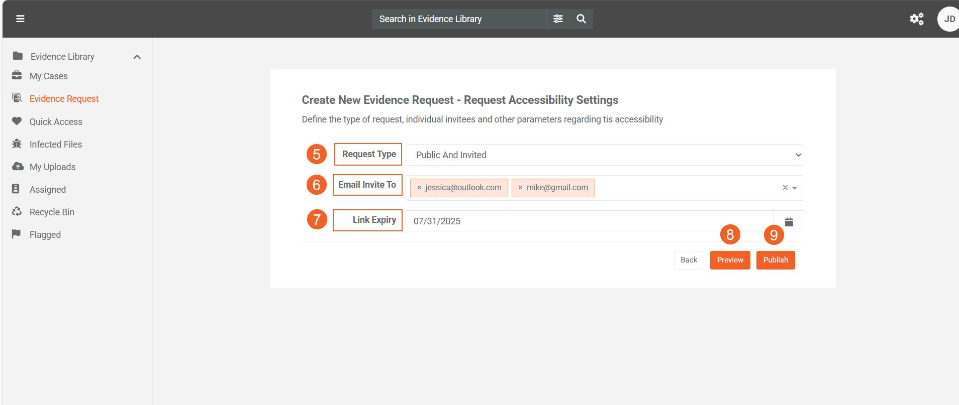Evidence Form