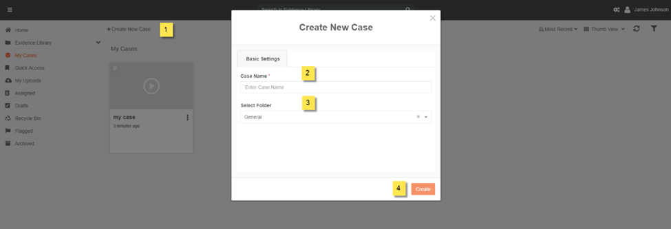 How to Create and Delete a Case | VIDIZMO Knowledge Base