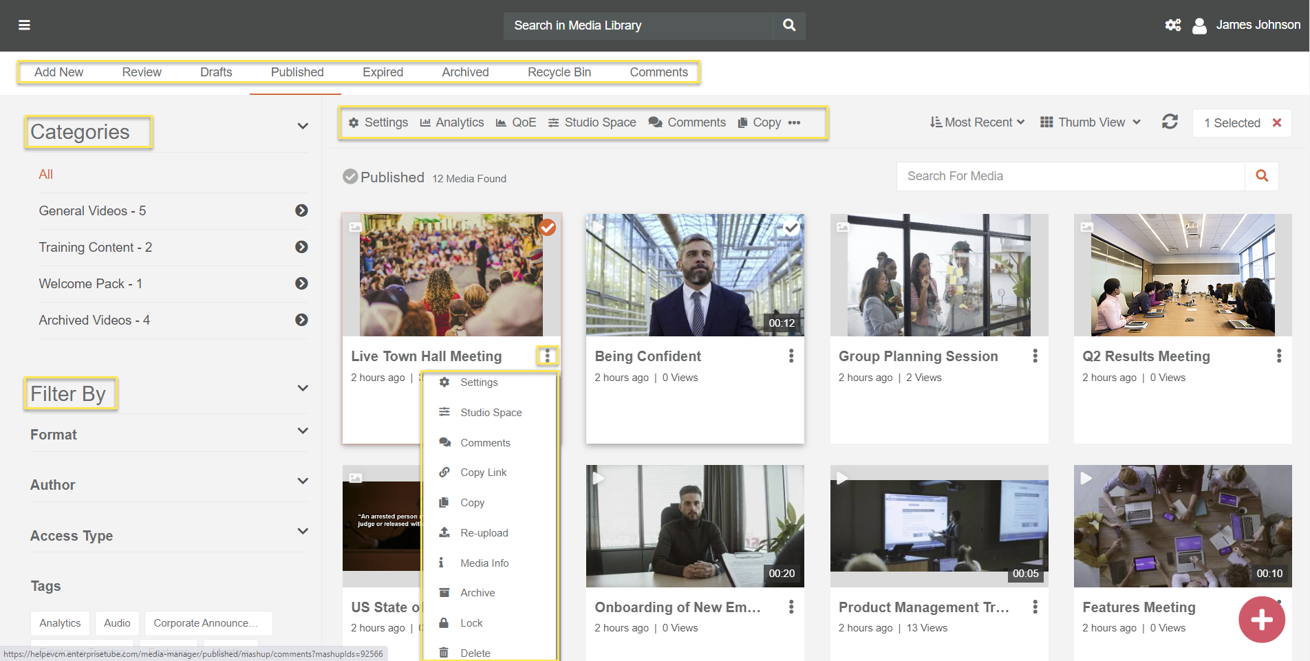 Understanding Media Manager | VIDIZMO Knowledge Base