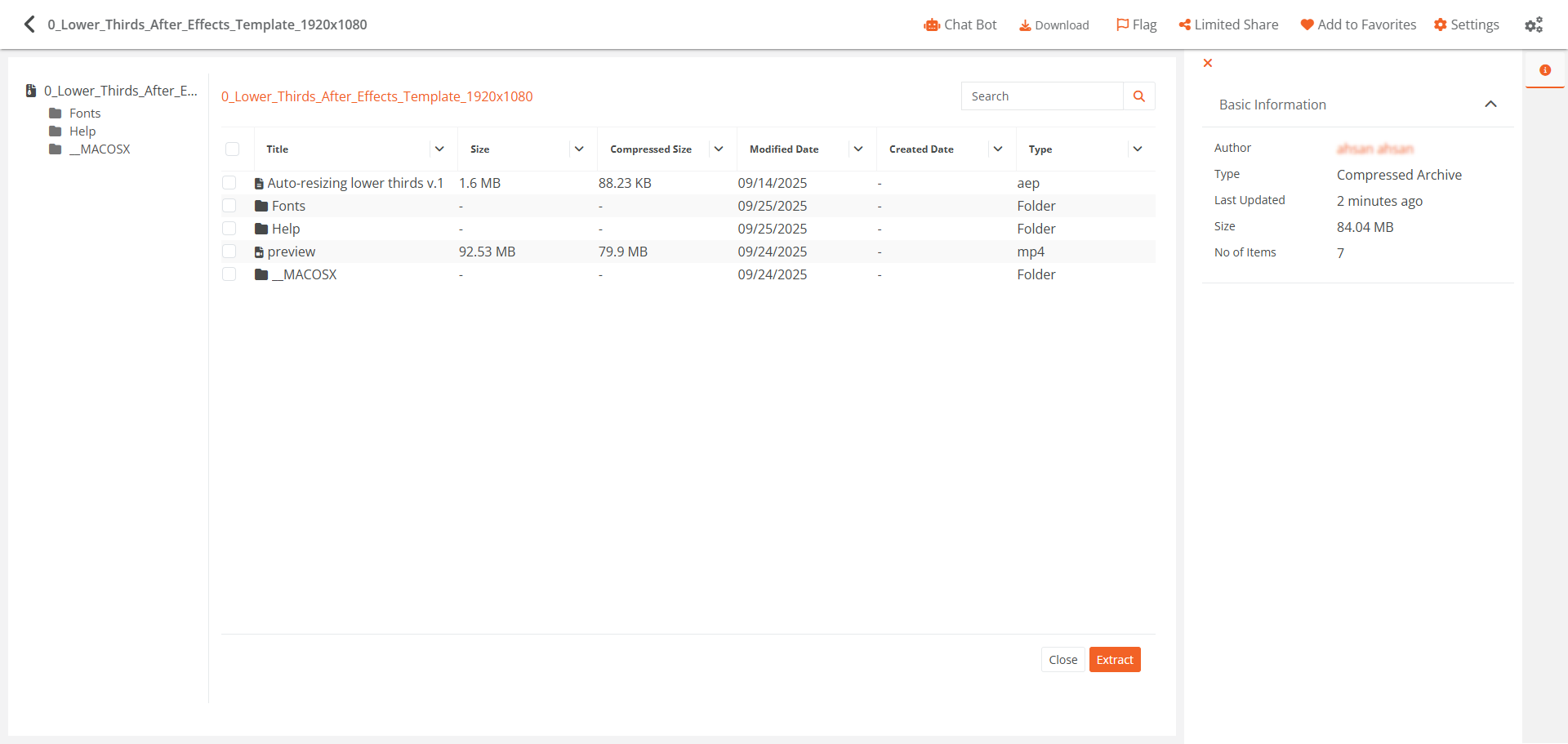 Compressed Archive Preview page showing tree hierarchy and file contents